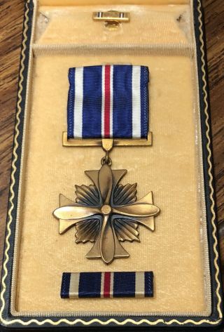 Wwii Distinguished Flying Cross Medal W/ Commendation Papers