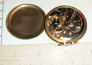 Bulova 5th Ave Grade 17AH Antique Gentleman ' s Pocket Watch 2