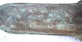 Bronze U.  S.  Model 1880 Calvary Hunting Knife by Scott Rogers 1/1 (Signed),  Rare 4