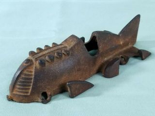 Vintage Cast Iron HUBLEY RACE CAR 1877 Space - Age Cast Iron Body Only 3