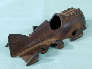 Vintage Cast Iron HUBLEY RACE CAR 1877 Space - Age Cast Iron Body Only 6