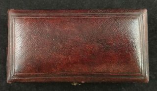 Rare American Leather Case with velvet & satin interior.  c.  1850’s. 2