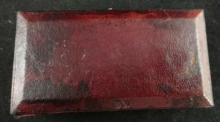 Rare American Leather Case with velvet & satin interior.  c.  1850’s. 4