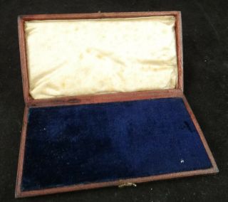 Rare American Leather Case with velvet & satin interior.  c.  1850’s. 5