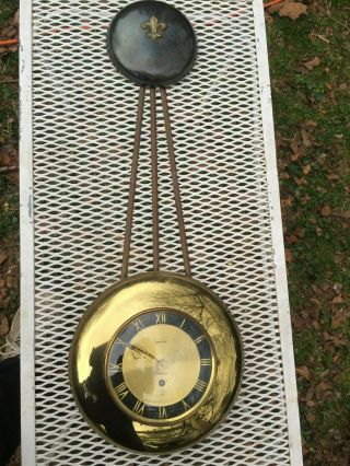 Vintage Clock Boy Scout Fleur De Lis Wind Up Clock