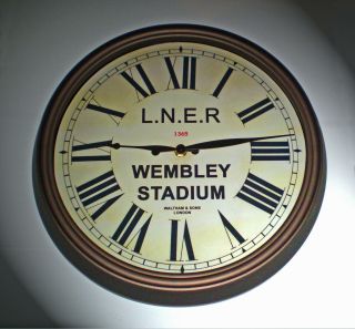 London North Eastern Railway LNER Style Clock,  Wembley Stadium Station. 2