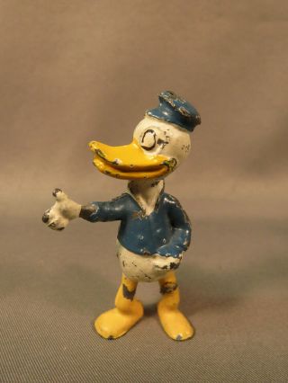 Salco Early Version Donald Duck,  Vintage Metal Figure