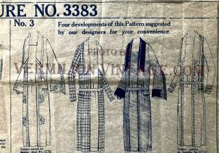 1923 McCall Dress 3383,  1920 ' s Downton Abbey style,  Large size B44 3
