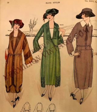 1923 McCall Dress 3383,  1920 ' s Downton Abbey style,  Large size B44 4