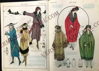 RARE 1922 Elite Styles for February,  Gorgeous & LARGE Pattern Illust,  1920 ' s 2