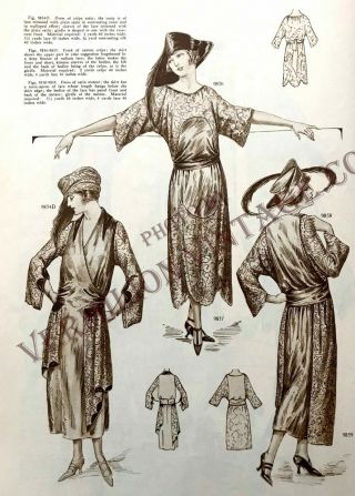 RARE 1922 Elite Styles for February,  Gorgeous & LARGE Pattern Illust,  1920 ' s 7