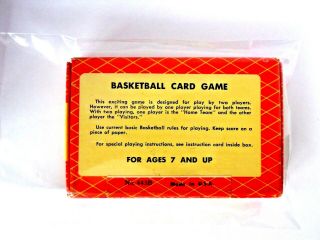 1950 ' s Warren Built Rite Toy BASKETBALL Card Game Child Shaped for small hands 2