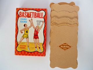 1950 ' s Warren Built Rite Toy BASKETBALL Card Game Child Shaped for small hands 3