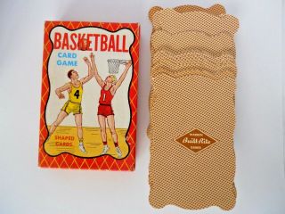 1950 ' s Warren Built Rite Toy BASKETBALL Card Game Child Shaped for small hands 6
