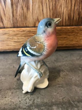 EXC Vtg Karl ENS Germany Bird Porcelain China Figurine Figure Red Breasted Finch 5