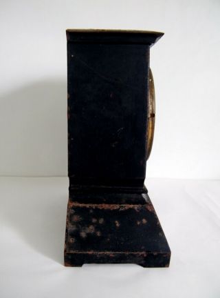 Antique Ansonia Clock Co.  Cast Iron Metal Shelf Mantle Clock dated 1882 need TLC 4