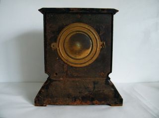 Antique Ansonia Clock Co.  Cast Iron Metal Shelf Mantle Clock dated 1882 need TLC 5