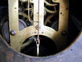Antique Ansonia Clock Co.  Cast Iron Metal Shelf Mantle Clock dated 1882 need TLC 7
