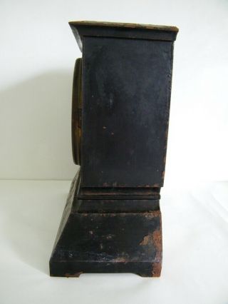 Antique Ansonia Clock Co.  Cast Iron Metal Shelf Mantle Clock dated 1882 need TLC 8