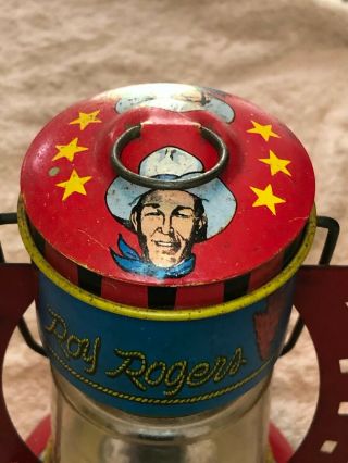 Old Antique 1940 ' s Roy Rogers Cowboy Toy lantern 3