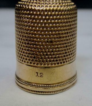 Antique 14k Gold THIMBLE by SIMONS Bros.  3.  97 grams 3