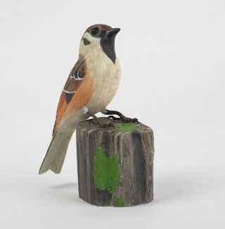 100 hand made House Sparrow Wood Carving 3