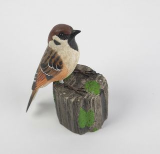 100 hand made House Sparrow Wood Carving 5