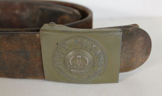 German WW 1 Belt and Buckle - Gott mit uns - dated 1915 2