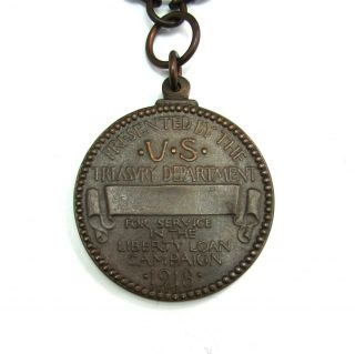 WWI 1918 Girl Scout War Service Award Medal US Treasury Liberty Bond Loan w/ Bar 5