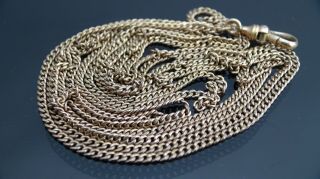Antique Gold Filled Pocket Watch Curb Chain Fob/necklace/ 48 Inches Long