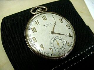 Antique Waltham Premier 1940 Pocket Watch,  12 Size,  17 Jewels,  Matching Case,  Runs