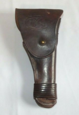 Vintage U.  S.  Graton & Knight Co.  Leather Holster Gun Revolver Us Military Wwii