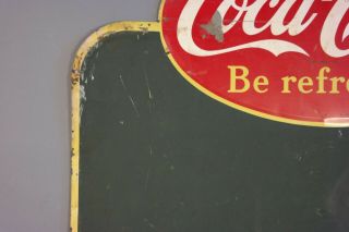 RARE Retro 1950 ' s Vintage COCA COLA Old DINER CHALKBOARD Tin ADVERTISING SIGN 5