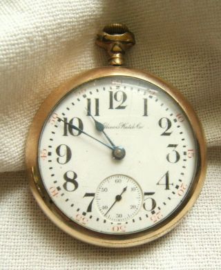 Illinois Pocket Watch 17 Jewel Gold Filled Case