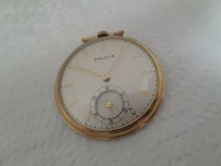 Old Pocket Watch Bulova 17 J Swiss Cal 17ah