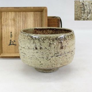 E960: Japanese Tea Bowl Of Shigaraki Pottery With Tea Master 