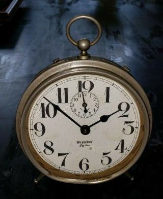 Antique Westclox Big Ben Windup Alarm Clock - Style 1a - Circa 1919 -