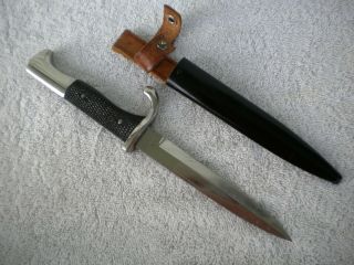 Ww1 German Fighting Trench Boot Combat Knife Dagger Rare Horster Marked Minty