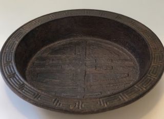 Mid Century Japanese Modern Cast Iron Metal Dish Tray Incense Smudge Bowl Censer