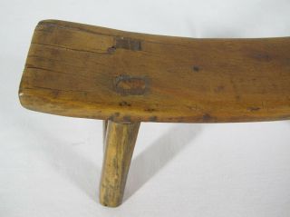 1800’s China Country Furniture Seat Bench Stool Chair Rustic Pillow Headrest yqz 4