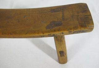 1800’s China Country Furniture Seat Bench Stool Chair Rustic Pillow Headrest yqz 5