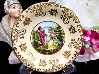 CLARENCE TEA CUP AND SAUCER COURTING COUPLE LOVE STORY CENTER TEACUP 2