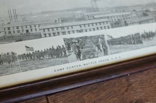 WWI YARD LONG PANORAMIC PHOTO CAMP CUSTER BATTLE CREEK MICHIGAN US ARMY MILITARY 5