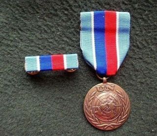 Un United Nations Medal For Haiti And Ribbon Bar Unmih
