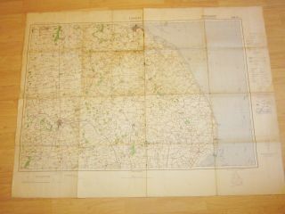 Ww2 German 1:100000 Fliegerkarte Pilot Map - Battle Of Britain 14 - Rare