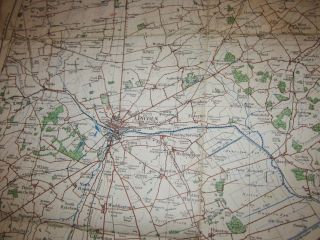 WW2 German 1:100000 Fliegerkarte Pilot Map - Battle of Britain 14 - RARE 5