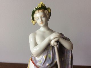 Vintage KARL ENS Volkstedt Germany Porcelain Figurine Young Man Scythe Roman God 2