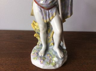 Vintage KARL ENS Volkstedt Germany Porcelain Figurine Young Man Scythe Roman God 3