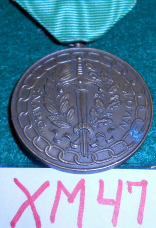 Xm47 Belgium Medal For Valiant Labor During Both Ww1 & Ww11