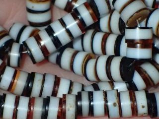 150 Antique Tibetan Rare Glass Beads,  5 - 6mm,  S422